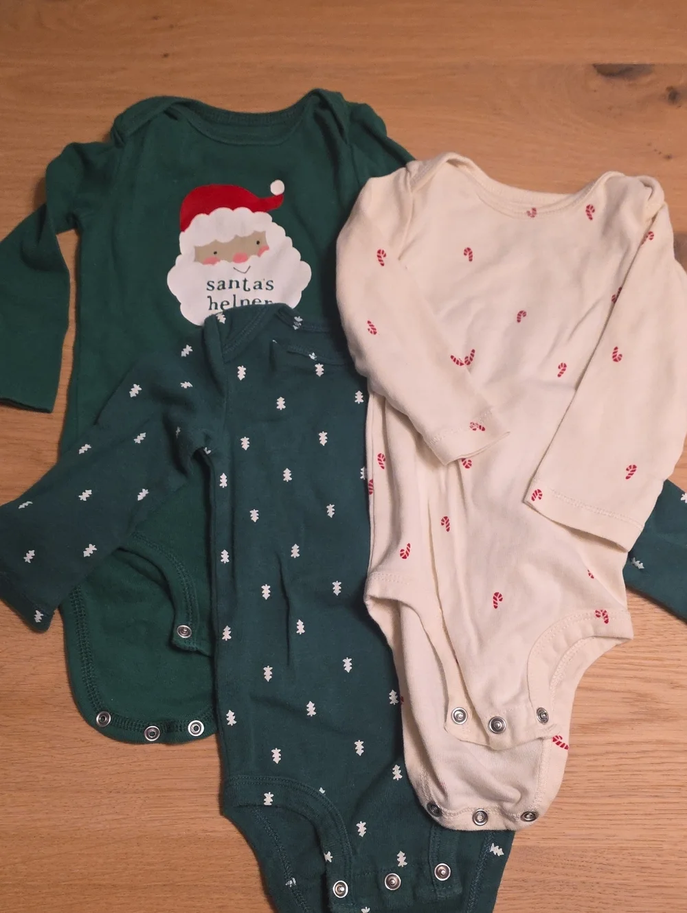 3 Christmas Onesies, 9months
